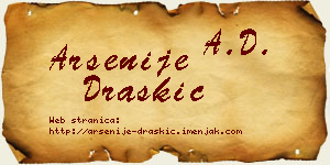 Arsenije Draškić vizit kartica